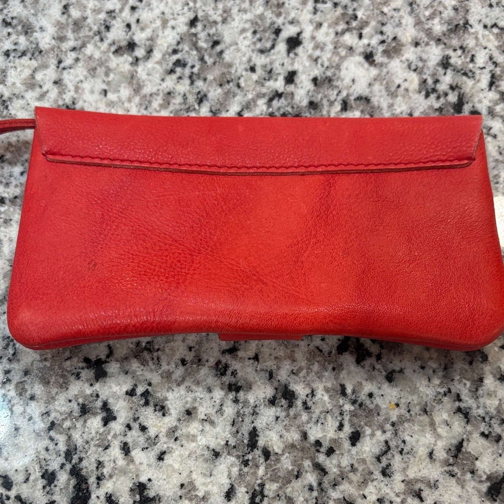 Free People Red Leather Women's Wallet - Picture 2 of 4